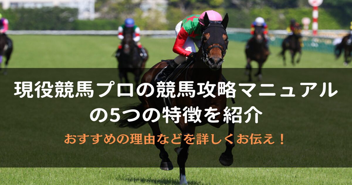 現役競馬プロの競馬攻略マニュアルの特徴